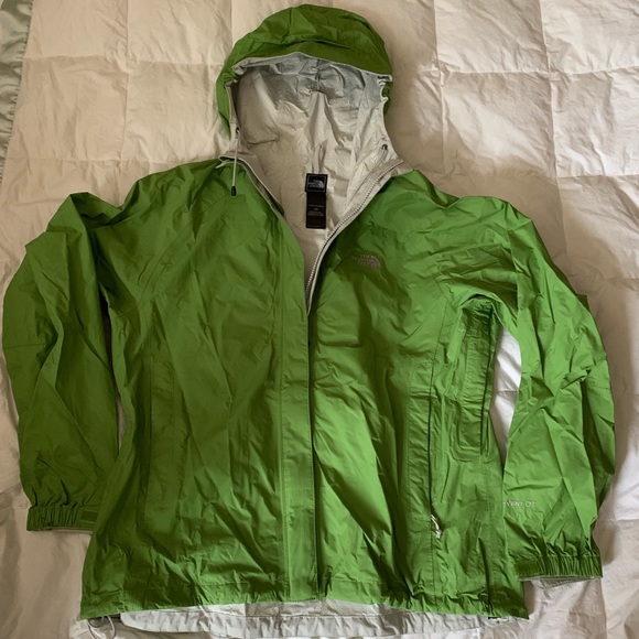 The North Face | Jackets & Coats | Green North Face Hyvent Rain Jacket ...